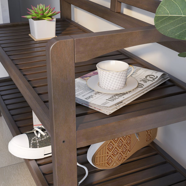 Red Barrel Studio® Hales Solid Wood Storage Bench & Reviews Wayfair